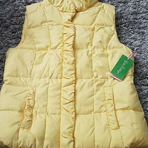 Yellow Lilly Pulitzer puffer vest